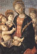 Madonna and Child with St John and two Saints (mk36) Sandro Botticelli